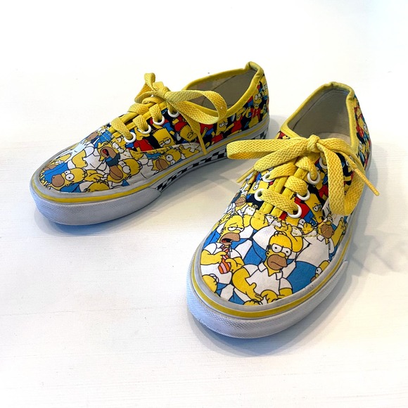 Rare Kid's Youth Matt Groening The Simpsons Vans Sneakers US Size 1.5 Y 1.5Y - Picture 3 of 12